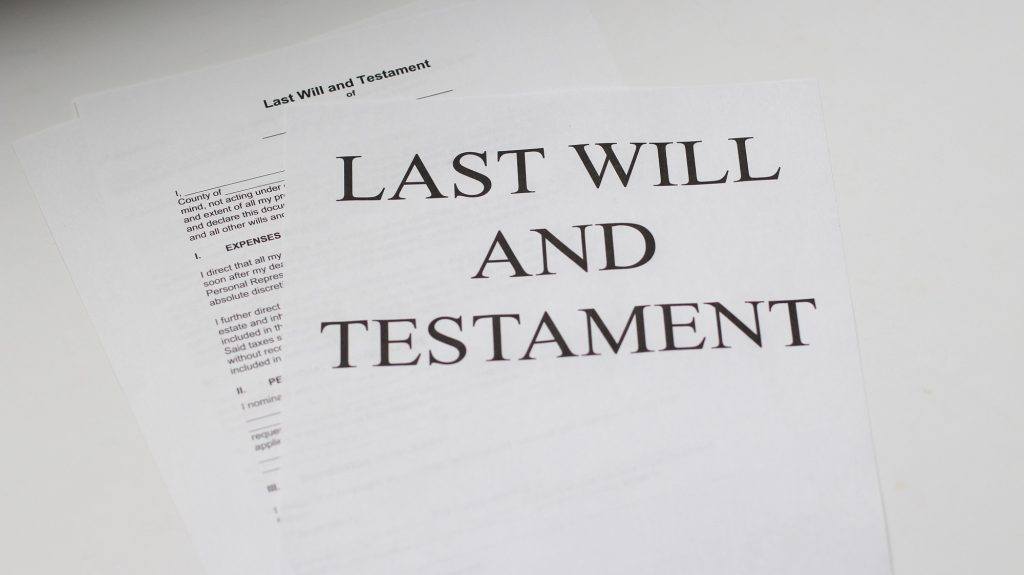 Last will and testament, estate planning